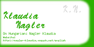 klaudia nagler business card